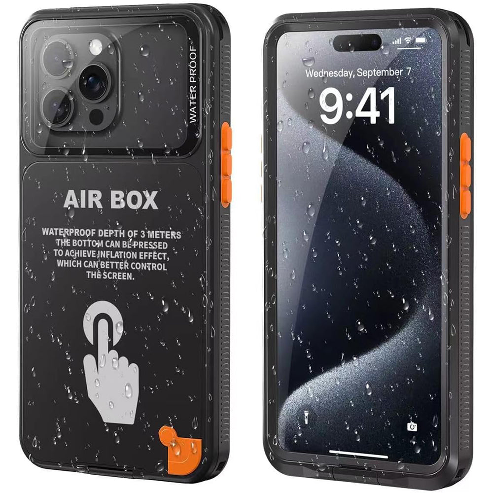 Universal vandtæt cover til telefon max. 6,1 tommer, ShellBox, AirBox, sort