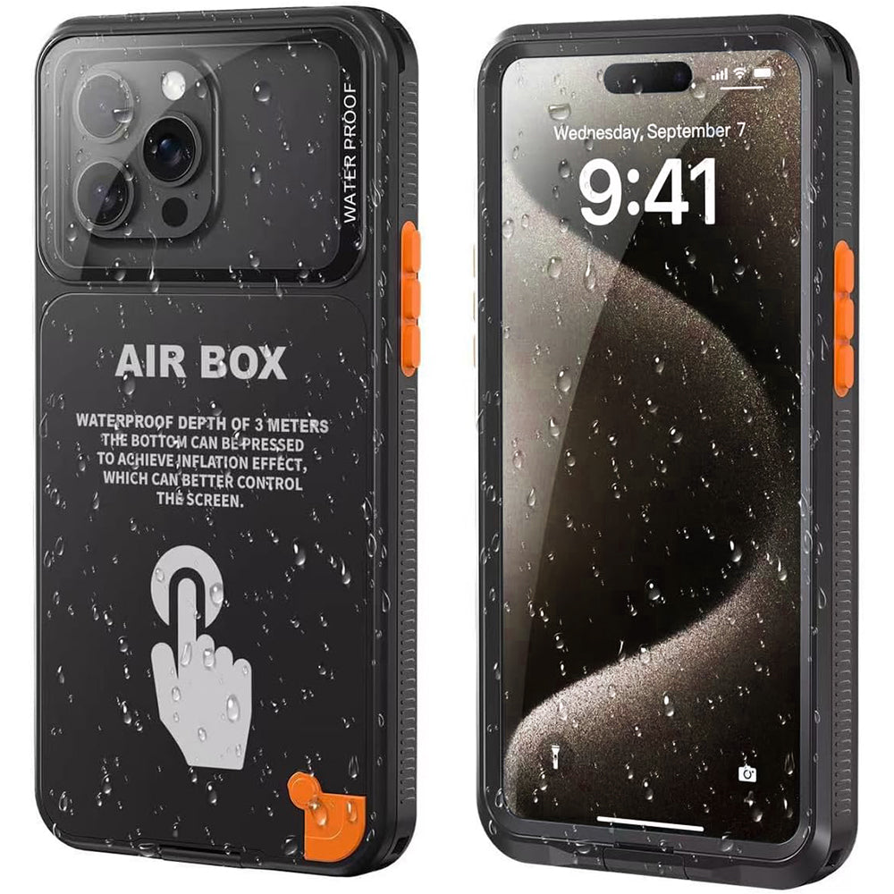Universal vandtæt cover til telefon max. 6,7 tommer, ShellBox, AirBox, sort