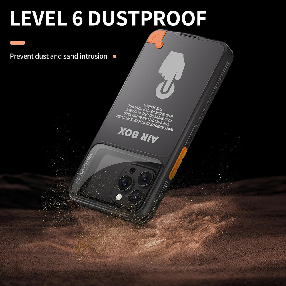 Universal vandtæt cover til telefon max. 6,7 tommer, ShellBox, AirBox, sort