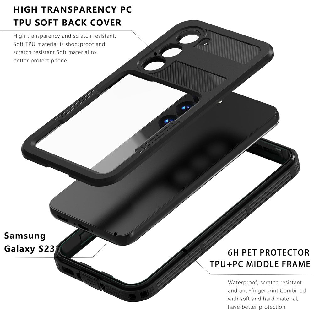 Vandtæt cover til Samsung Galaxy S26 Plus S947, ShellBox, Sort