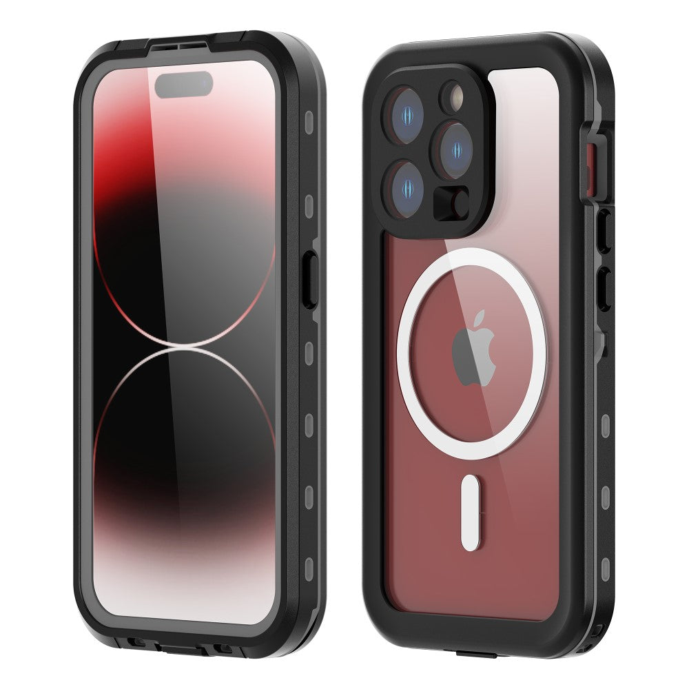 Waterproof MagSafe Cover til Apple iPhone 15 Pro, ShellBox, Sort