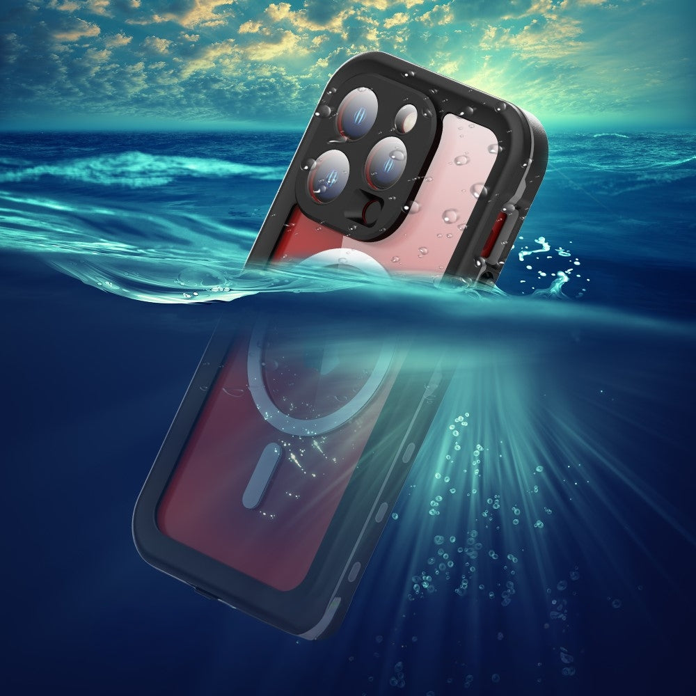 Waterproof MagSafe Cover til Apple iPhone 15 Pro, ShellBox, Sort