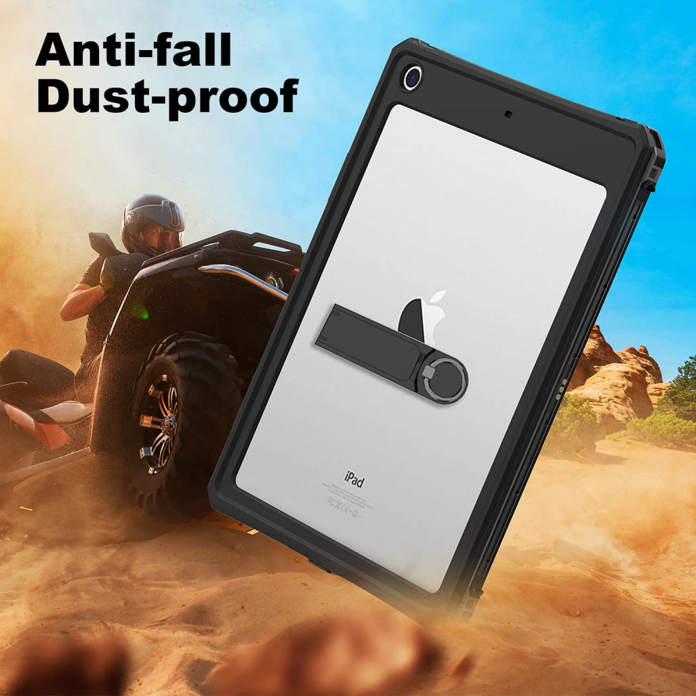 Waterproof-etui til Apple iPad 10.2 (2021) / 10.2 (2020) / 10.2 (2019), ShellBox, Sort