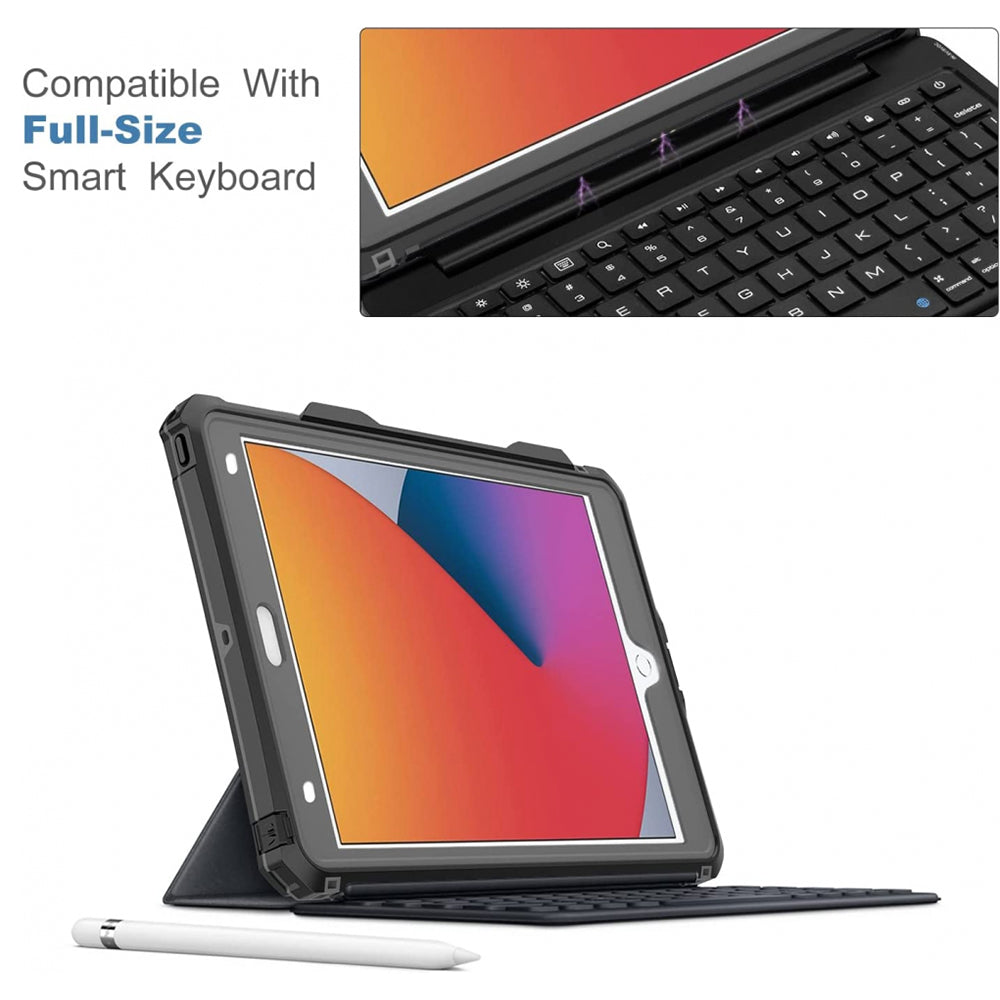 Waterproof-etui til Apple iPad 10.2 (2021) / 10.2 (2020) / 10.2 (2019), ShellBox, Sort
