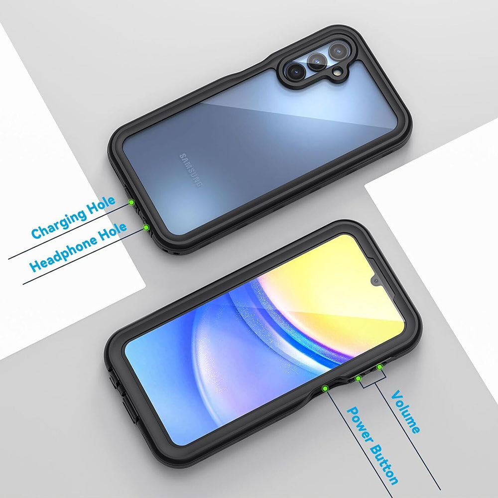 Vandtæt cover til Samsung Galaxy A15 5G A156 / A15 A155, ShellBox, Sort