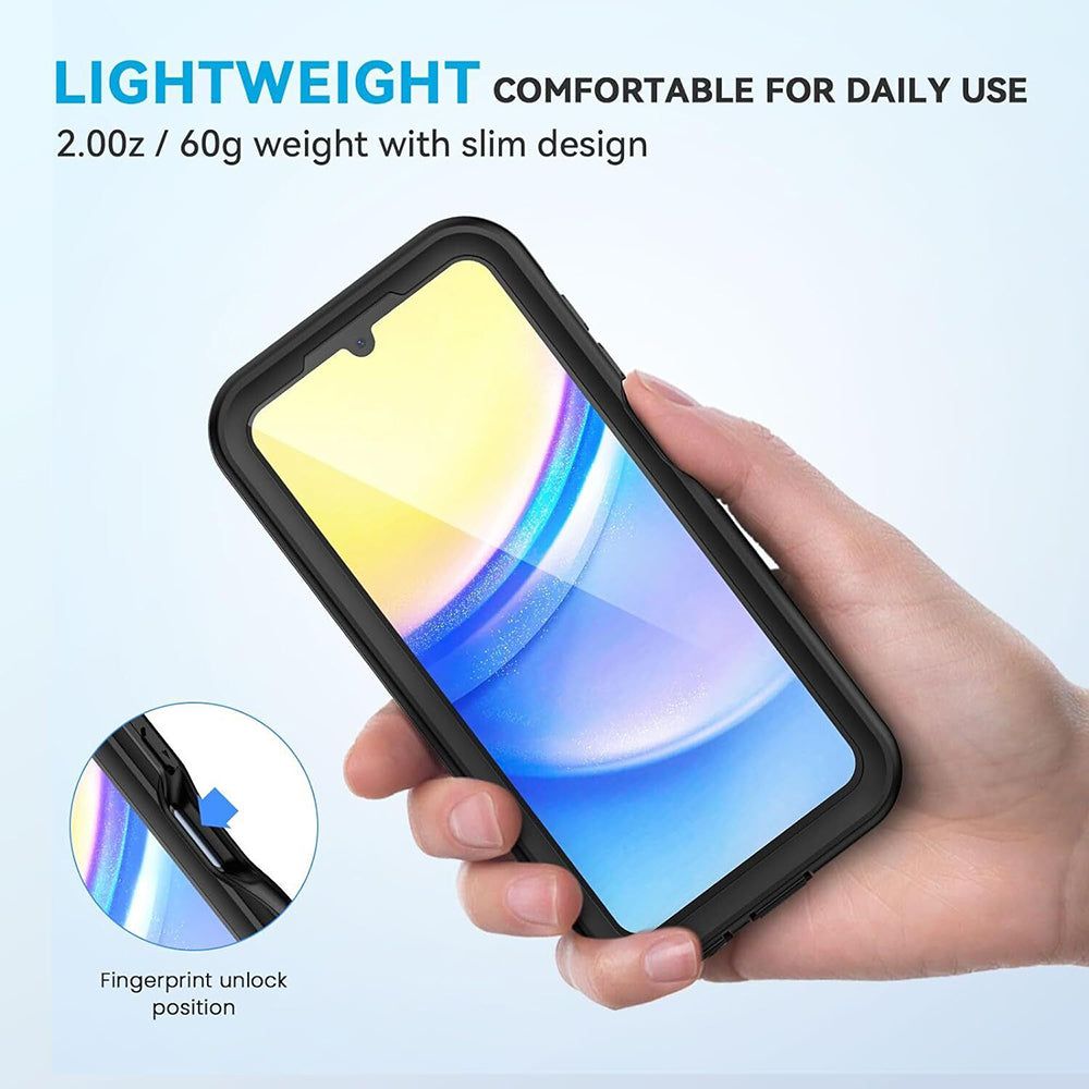 Vandtæt cover til Samsung Galaxy A15 5G A156 / A15 A155, ShellBox, Sort