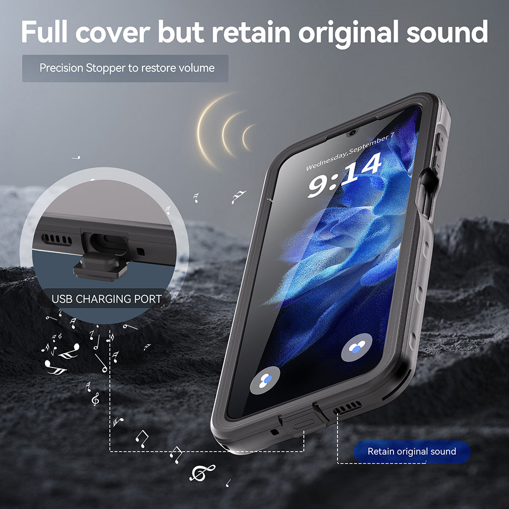 Vandtæt cover til Samsung Galaxy A16 5G A166 / A16 4G A165, ShellBox, Sort