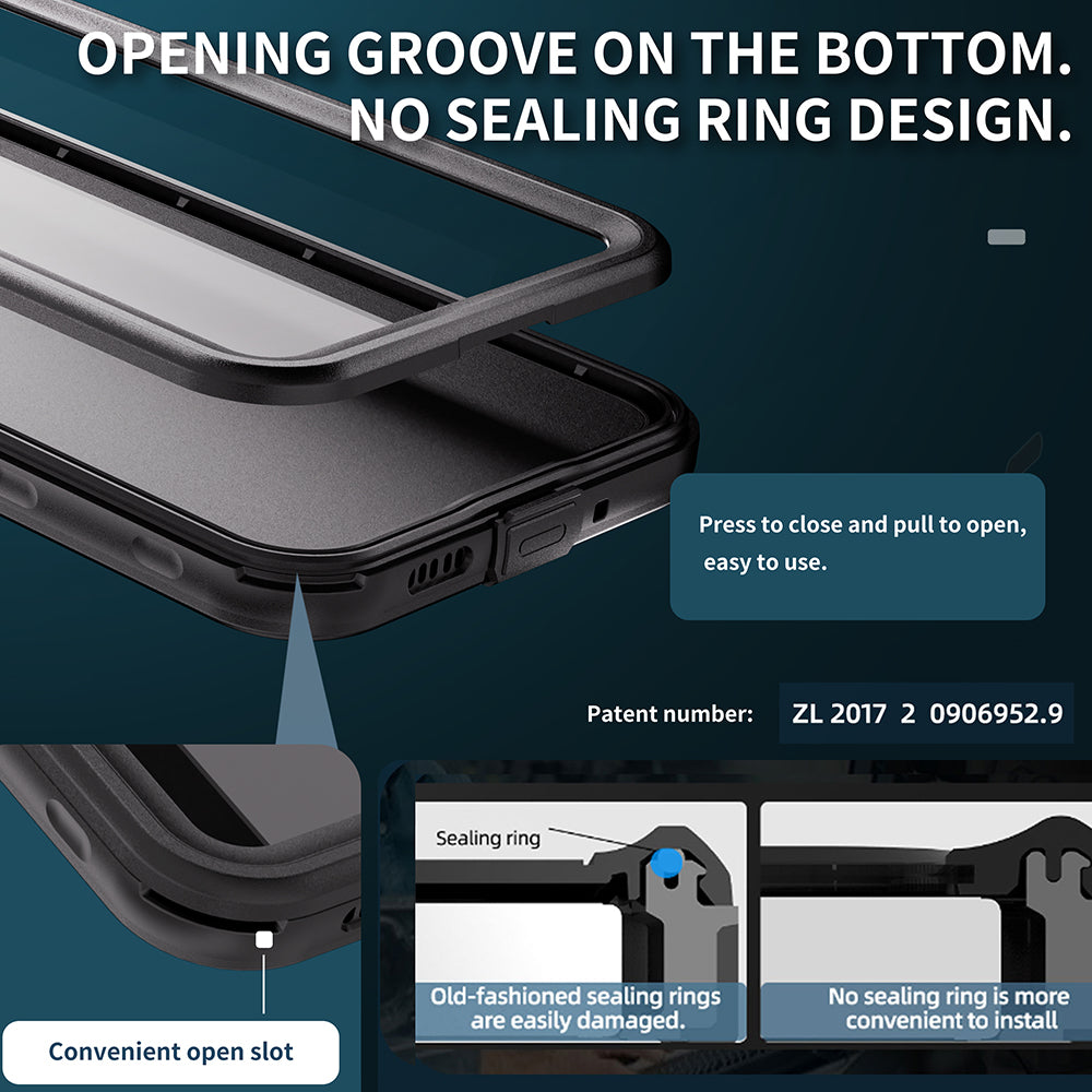 Vandtæt cover til Samsung Galaxy A16 5G A166 / A16 4G A165, ShellBox, Sort