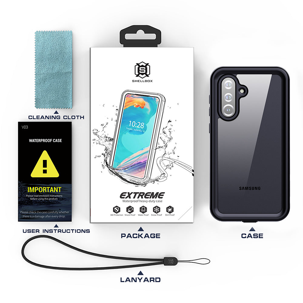 Vandtæt cover til Samsung Galaxy A26 A266, ShellBox, Sort