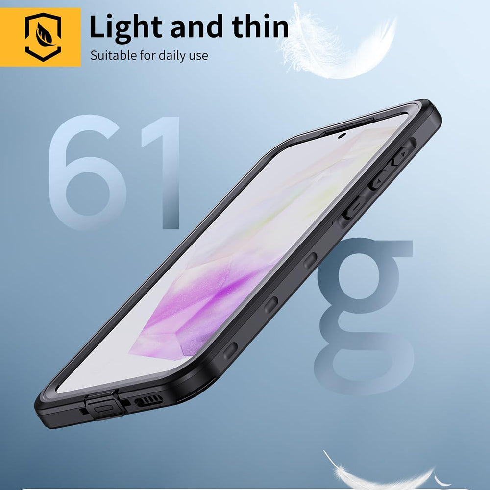 Vandtæt cover til Samsung Galaxy A35 5G A356, ShellBox, Sort