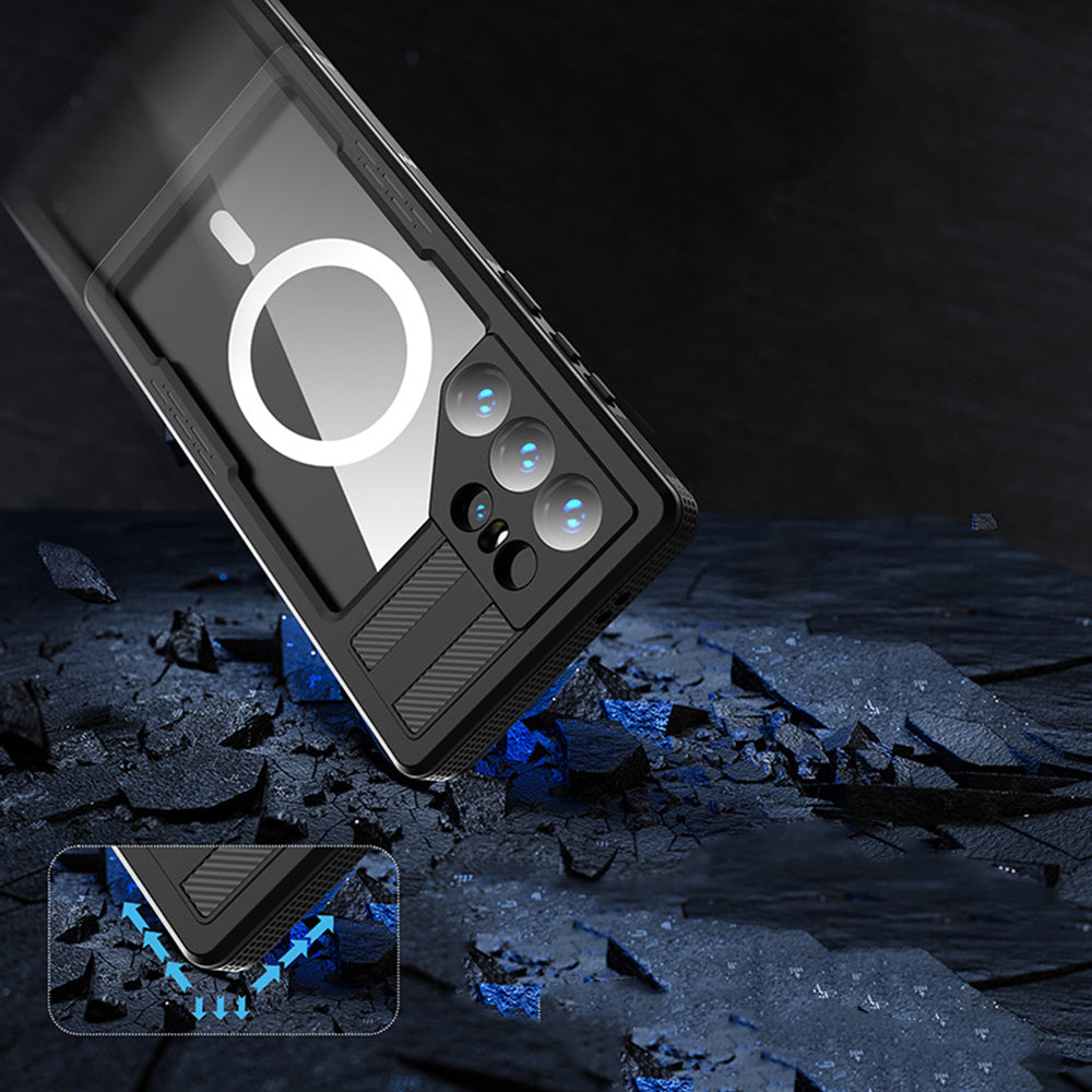 Vandtæt cover til Samsung Galaxy S24 Ultra S928, ShellBox, Sort
