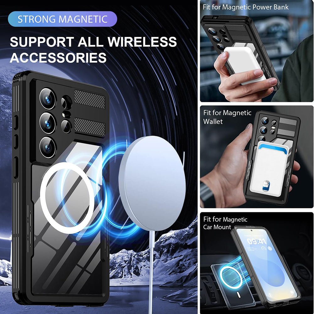 Vandtæt cover til Samsung Galaxy S26 Ultra S948, ShellBox, Sort