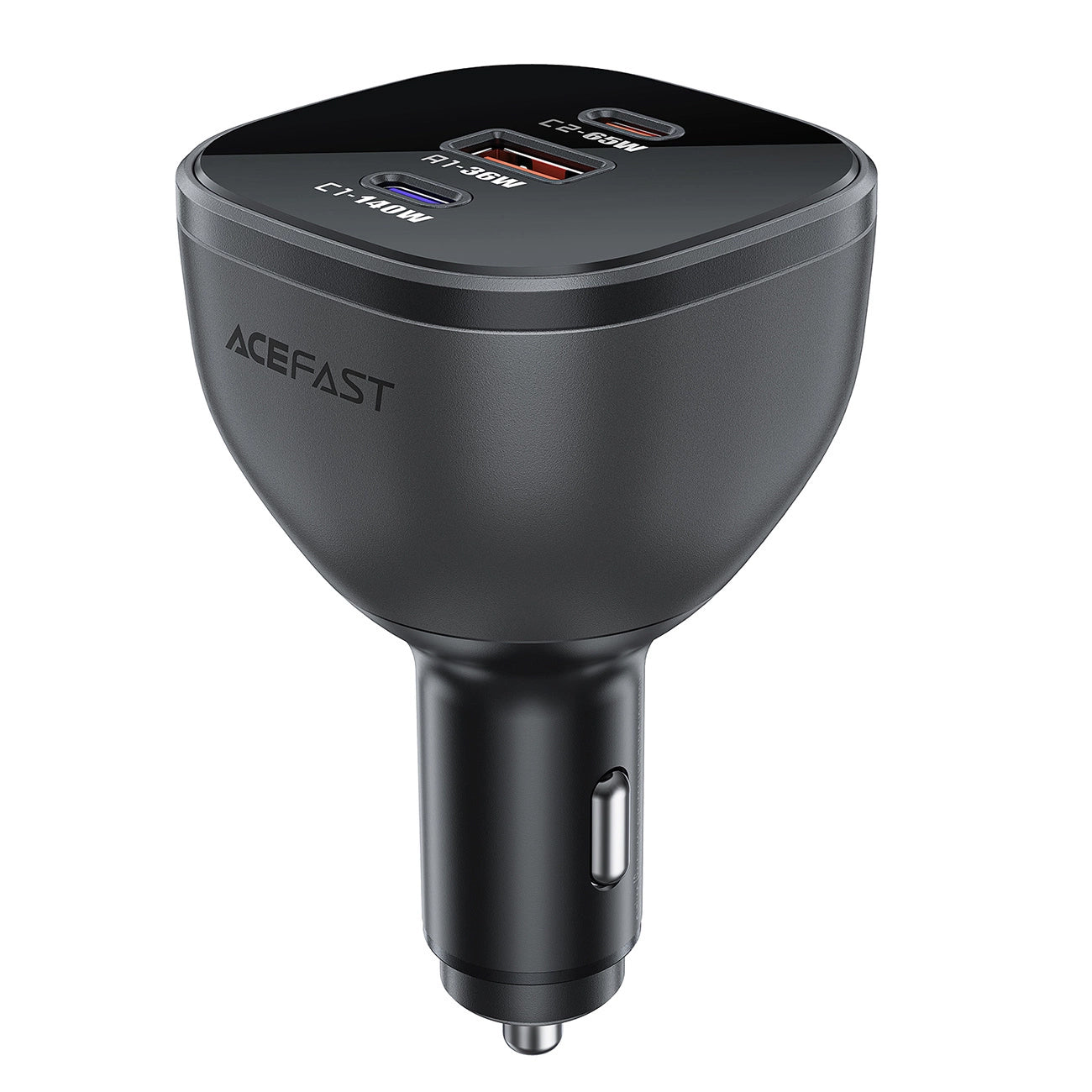 Acefast B14 Biloplader, 165W, 5A, 1 x USB-A - 2 x USB-C, Sort
