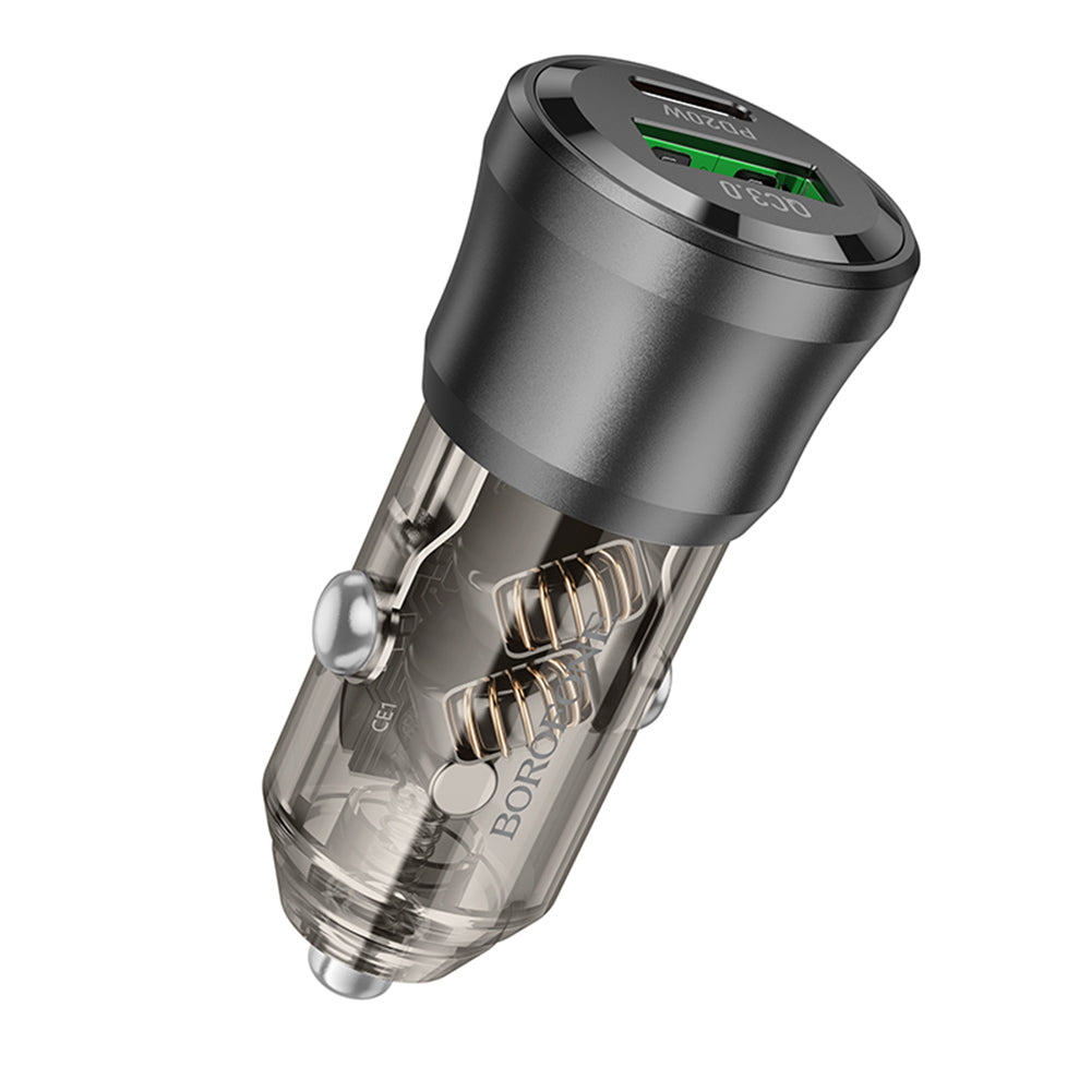 Biloplader Borofone BZ25 Journey, 38W, 3A, 1 x USB-A - 1 x USB-C, Sort