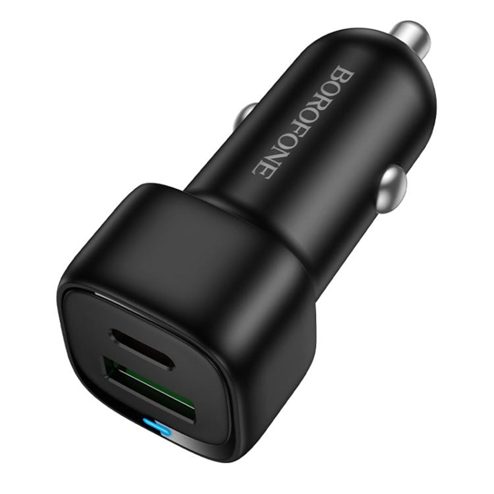 Biloplader Borofone BZ34B Cloud, 38W, 3A, 1 x USB-A - 1 x USB-C, Sort