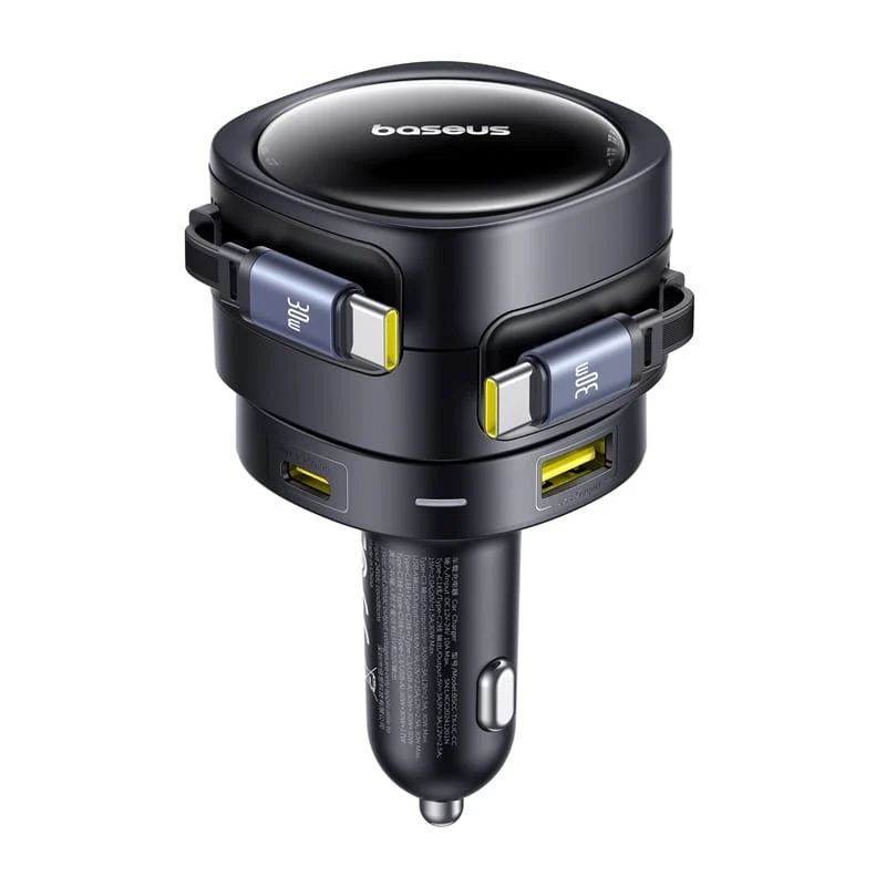 Baseus Enjoyment Max billader med USB-C-kabel, 90 W, 1 x USB-A – 1 x USB-C, sort C00035507121-03
