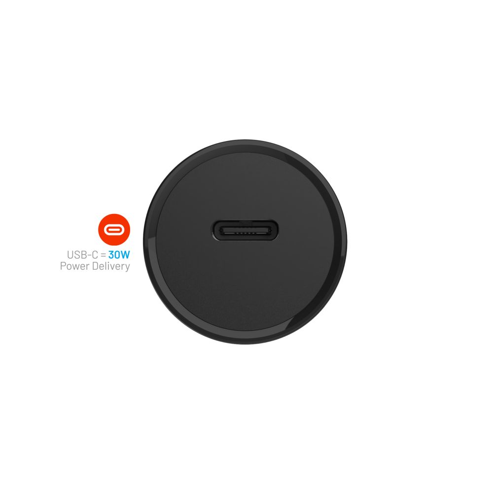 Biloplader Fixed, 30W, 3A, 1 x USB-C, Sort