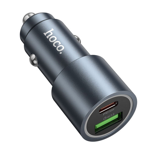 Biloplader HOCO Z60, 48W, 3A, 1 x USB-A - 1 x USB-C, Sort