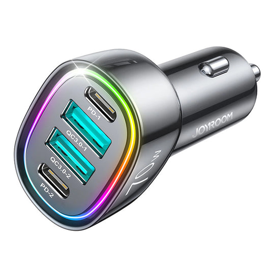 Joyroom biloplader JR-CL29, 70W, 3A, 2 x USB-A - 2 x USB-C, sort