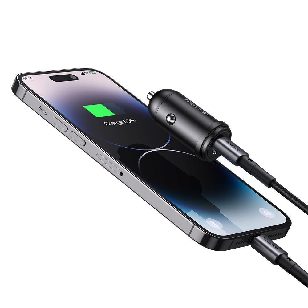 Biloplader McDodo CC-7491 Obsidian, 30W, 3A, 1 x USB-C, Sort