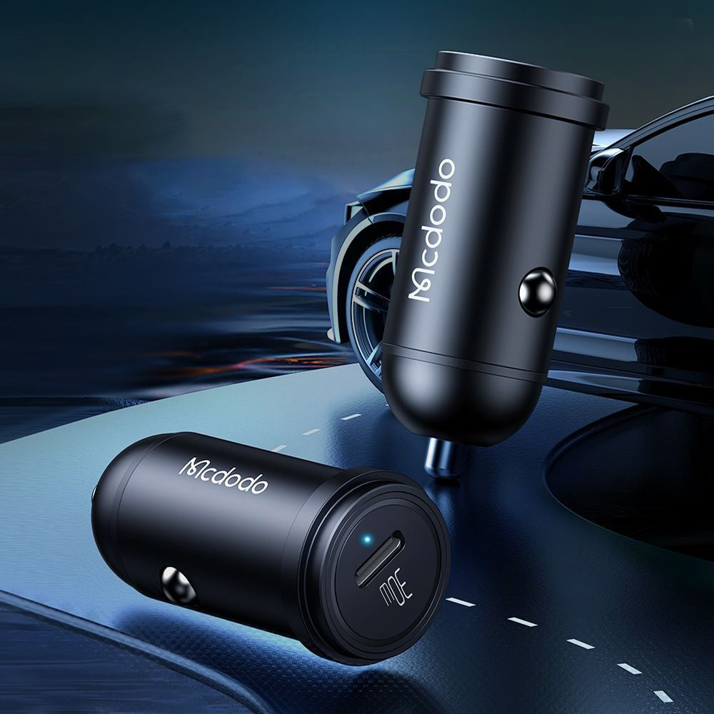 Biloplader McDodo CC-7491 Obsidian, 30W, 3A, 1 x USB-C, Sort