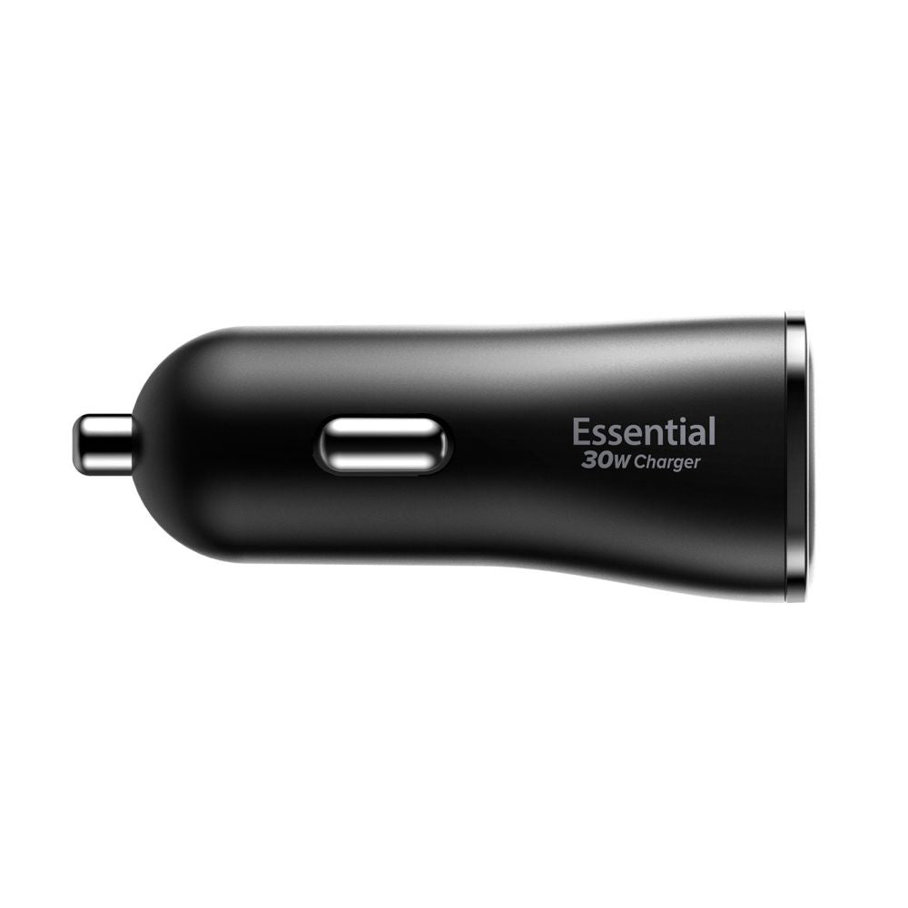 Biloplader Spigen EV302 Essential, 30W, 3A, 2 x USB-A, Sort ACP08700