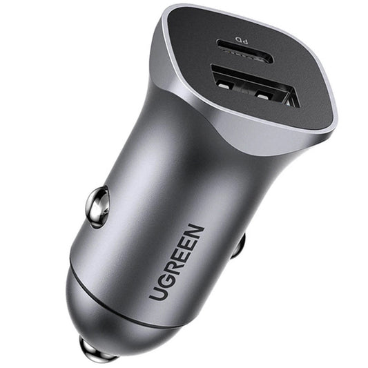 Billadere UGREEN CD130, 30W, 3A, 1 x USB-A - 1 x USB-C, grå