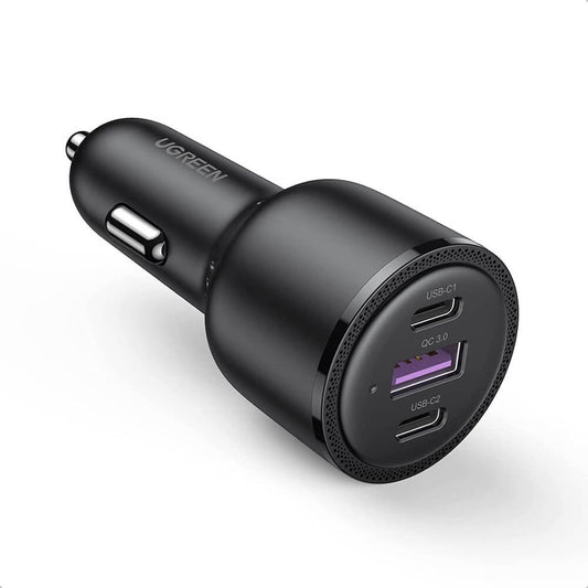 Biloplader UGREEN CD239, 69W, 3,25A, 1 x USB-A - 2 x USB-C, Sort