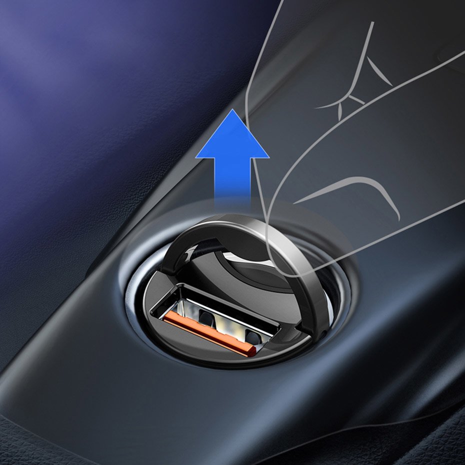 Biloplader Baseus Star Mini, 30W, 5A, 1 x USB-C, grå VCHX-B0G