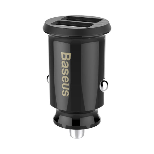 Biloplader Baseus Grain, 10W, 2,4A, 2 x USB-A, sort CCALL-ML01