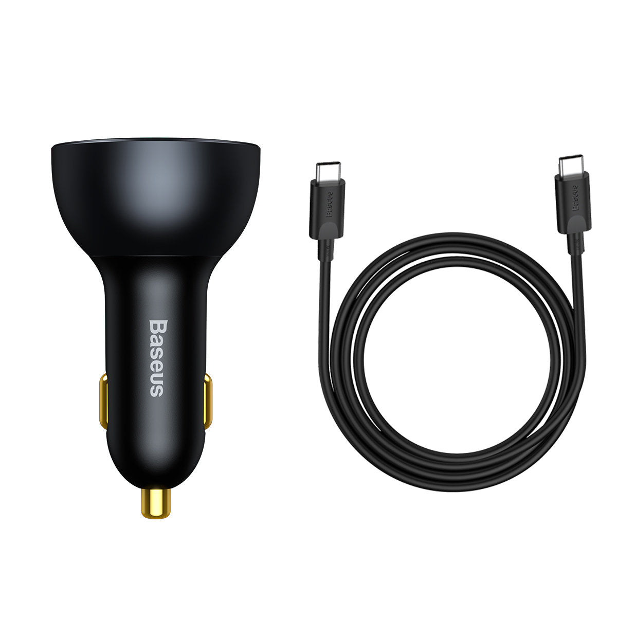 Biloplader med USB-C-kabel Baseus Qualcomm, 160W, 3A, 1 x USB-A - 2 x USB-C, grå TZCCZZM-0G