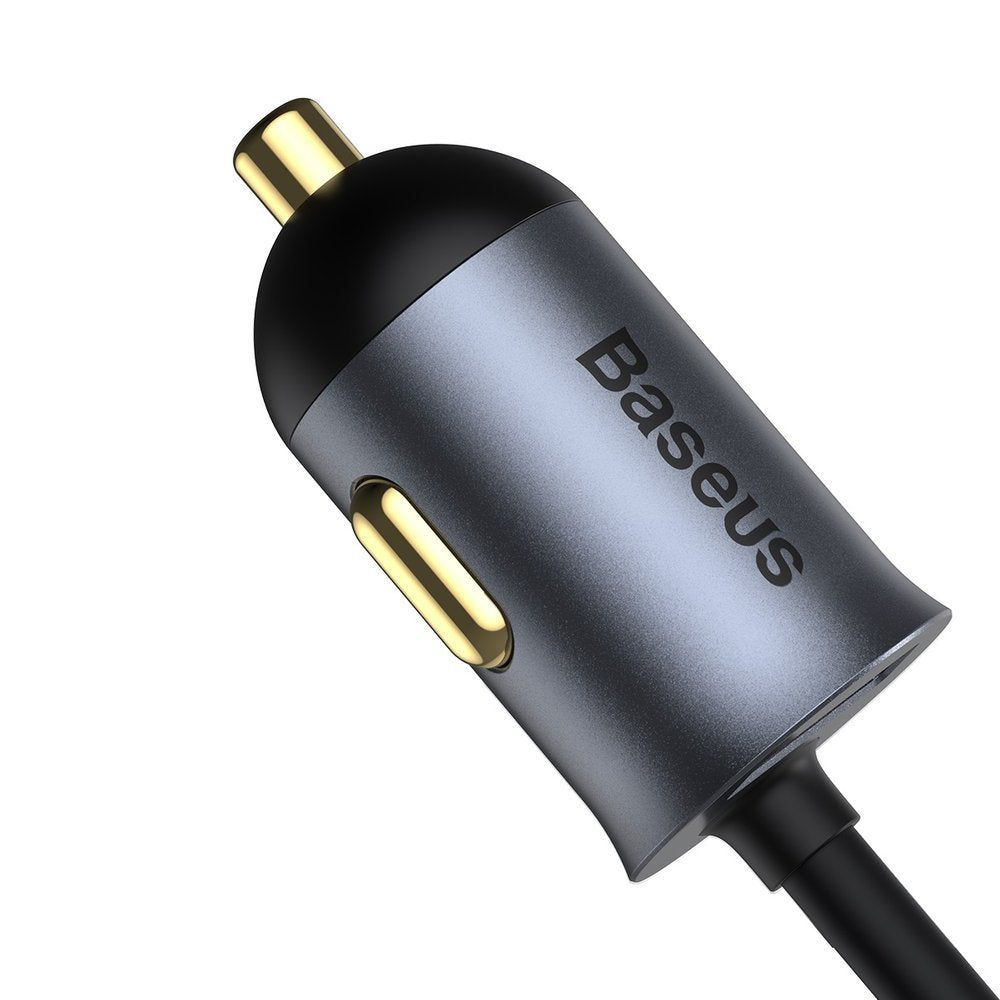 Baseus Share Together Biloplader, 120W, 3A, 3 x USB-A - 1 x USB-C, Grå CCBT-B0G
