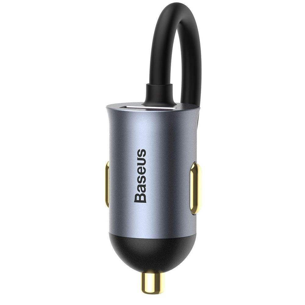 Baseus Share Together Biloplader, 120W, 3A, 3 x USB-A - 1 x USB-C, Grå CCBT-B0G