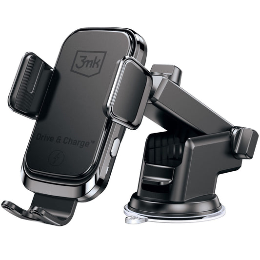3MK Drive&Charge trådløs biloplader, 15W, 1,67A, sort