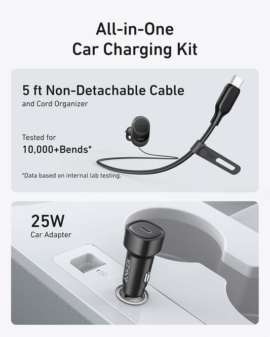 Anker MagGo Trådløs Biloplader, 15W, 1.67A, Sort B2932G11
