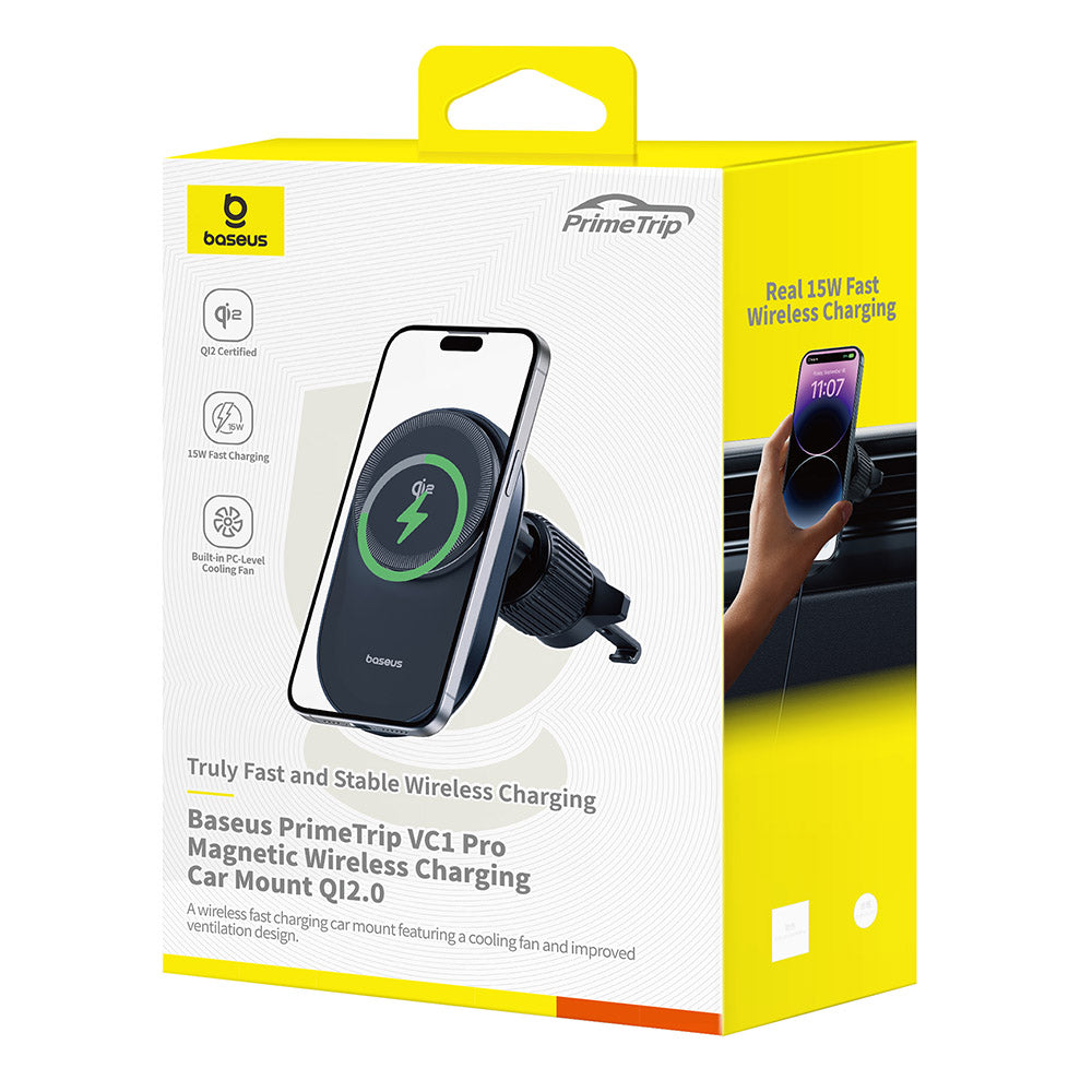 Trådløs Biloplader Baseus PrimeTrip VC1 Pro, 15W, 1.67A, Sort C40141000111-00