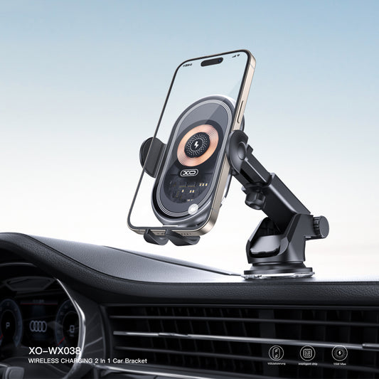 Trådløs Biloplader XO Design WX038, 15W, 1.67A, Sort