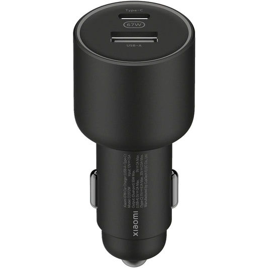 Xiaomi GaN biloplader, 67W, 3A, 1 x USB-A - 1 x USB-C, sort BHR6814GL