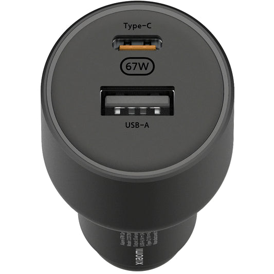 Xiaomi GaN biloplader, 67W, 3A, 1 x USB-A - 1 x USB-C, sort BHR6814GL