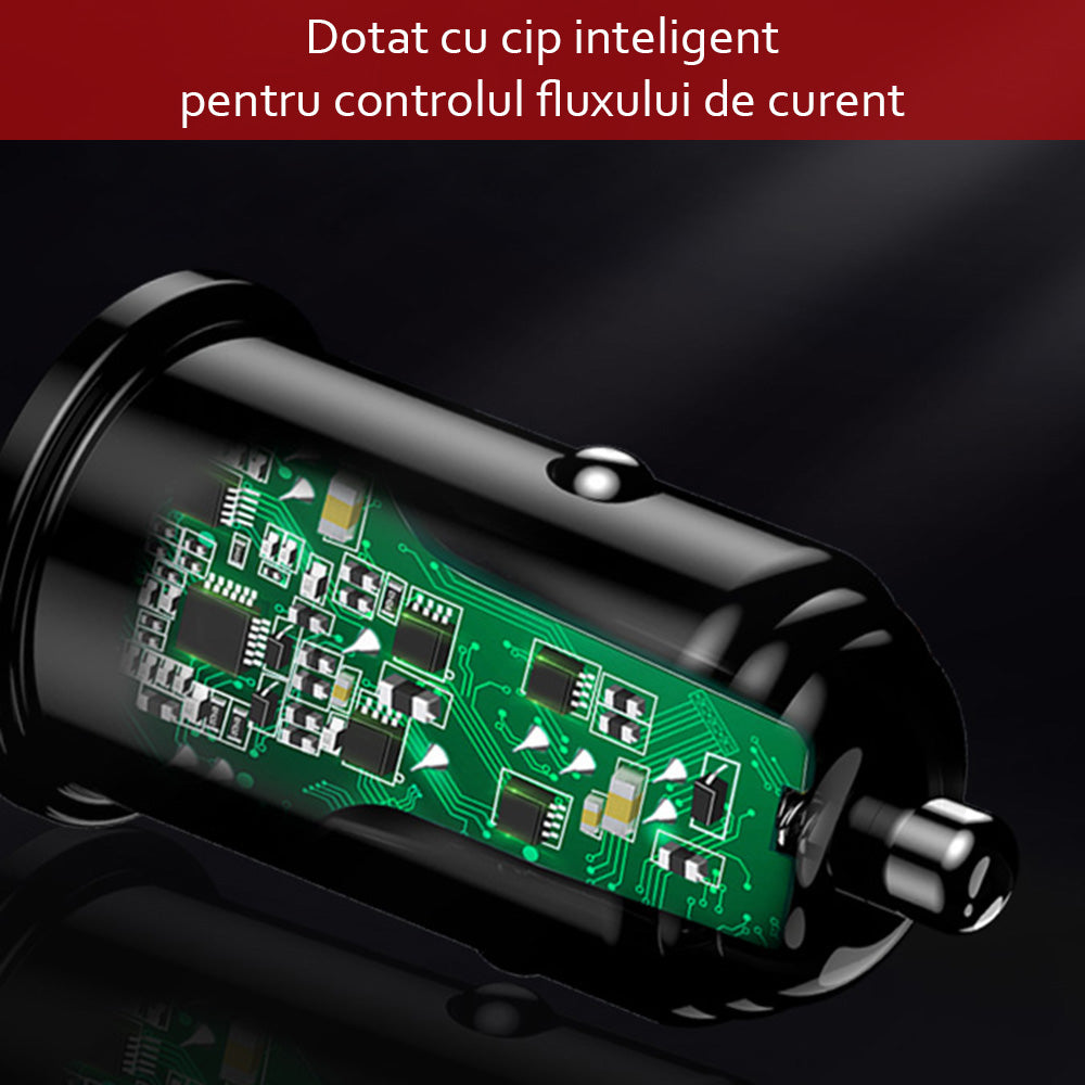 Biloplader Yesido Y38, 18W, 3A, 1 x USB-A, Sort