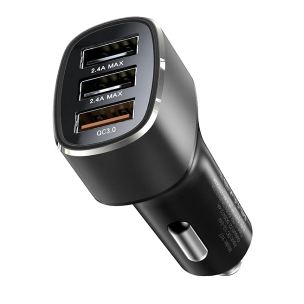 Biloplader Yesido Y46, 42W, 3A, 3 x USB-A, Sort