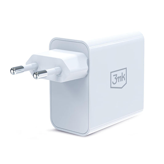 3MK FlowPower Netoplader, 45W, 1 x USB-A - 1 x USB-C, Hvid