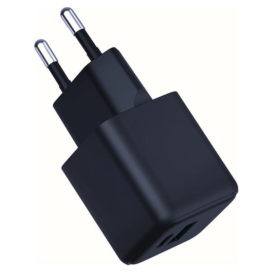 Netværksoplader 3MK Hyper, 20W, 3A, 1 x USB-A - 1 x USB-C, Sort