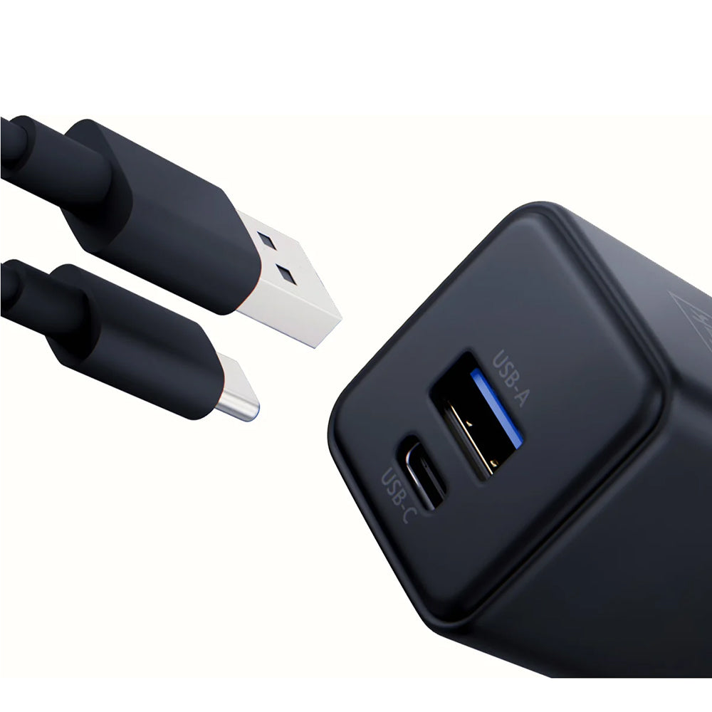 Netværksoplader 3MK Hyper, 20W, 3A, 1 x USB-A - 1 x USB-C, Sort