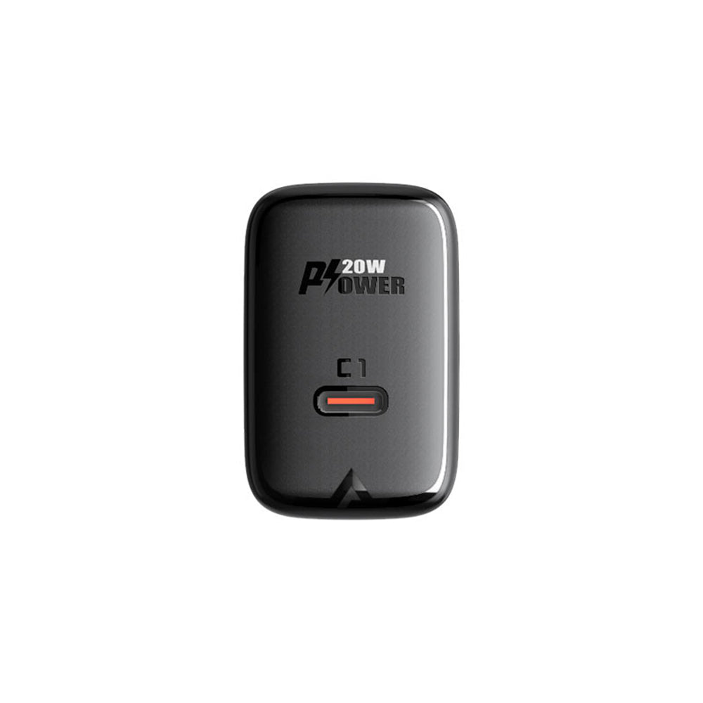 Netværksoplader Acefast A1, 20W, 3A, 1 x USB-C, Sort