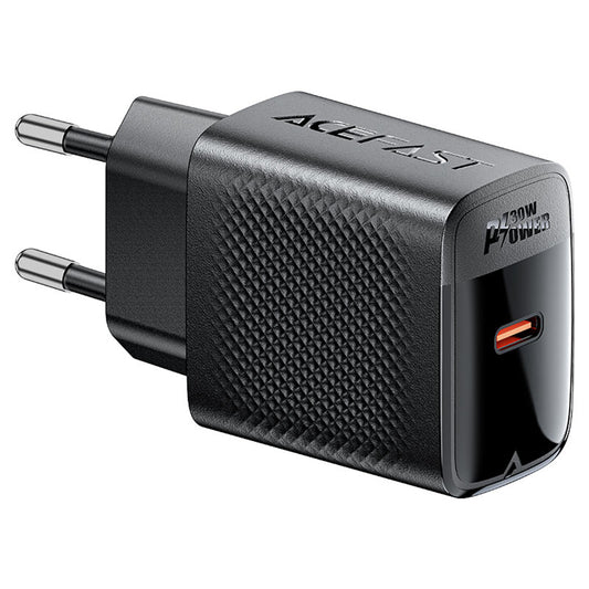 Netværksoplader Acefast A102, 30W, 3A, 1 x USB-C, Sort