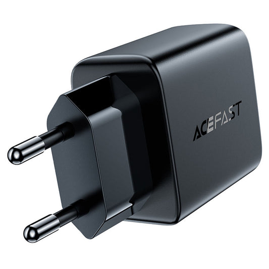 Netværksoplader Acefast A33, 18W, 3A, 2 x USB-A, Sort
