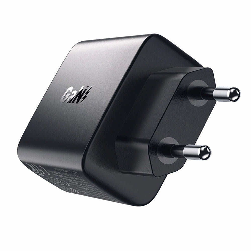 Acefast A57 netværksoplader, 35W, 3A, 2 x USB-A - 1 x USB-C, Sort