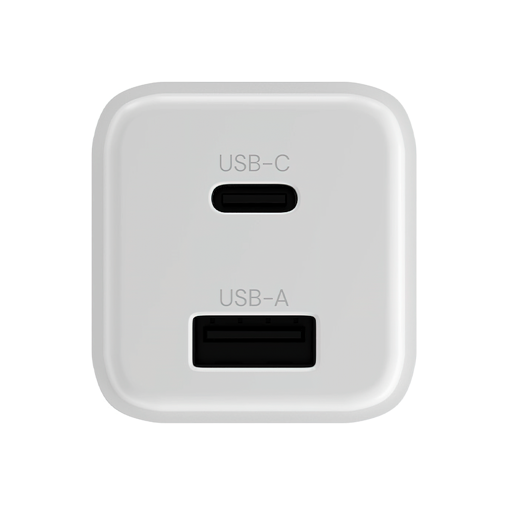 Allity Netværksoplader. ATC-01-30WAC Mini, 30W, 3A, 1 x USB-A - 1 x USB-C, Hvid