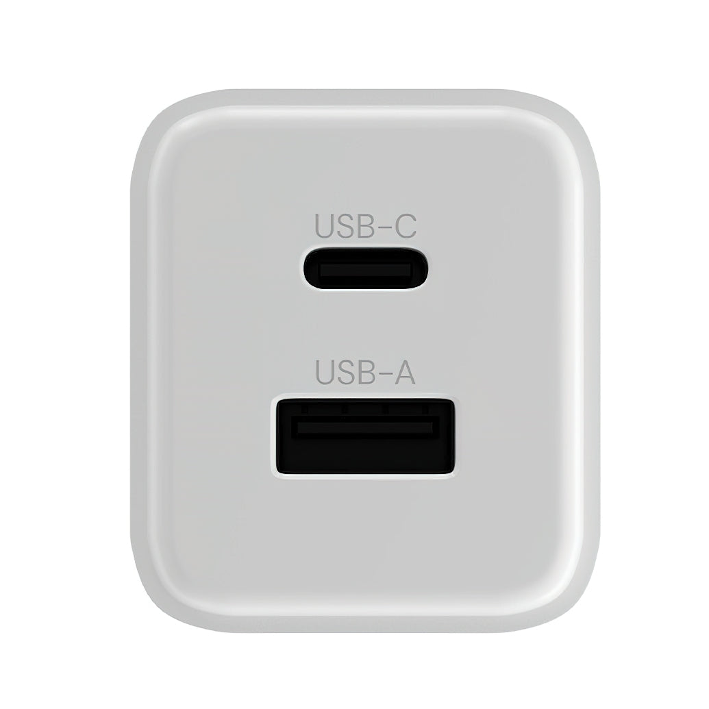 Allity Netværksoplader. ATC-01-45WCC Fast, 45W, 3A, 1 x USB-A - 1 x USB-C, Hvid